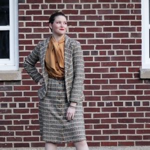 💜 Vintage Secretary Dress 2 PC Set